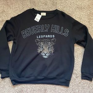 Black Beverly Hills Crewneck Sweatshirt